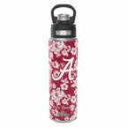 Tervis 24oz Wide Mouth Bottle-Cardinal/White Rain Garden with The University of Alabama-Image 2-Vera Bradley