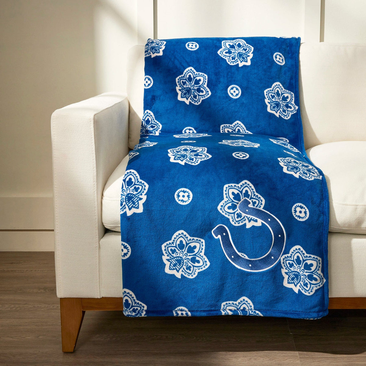 NFL Oversized Throw Blanket in Indianapolis Colts Bandana