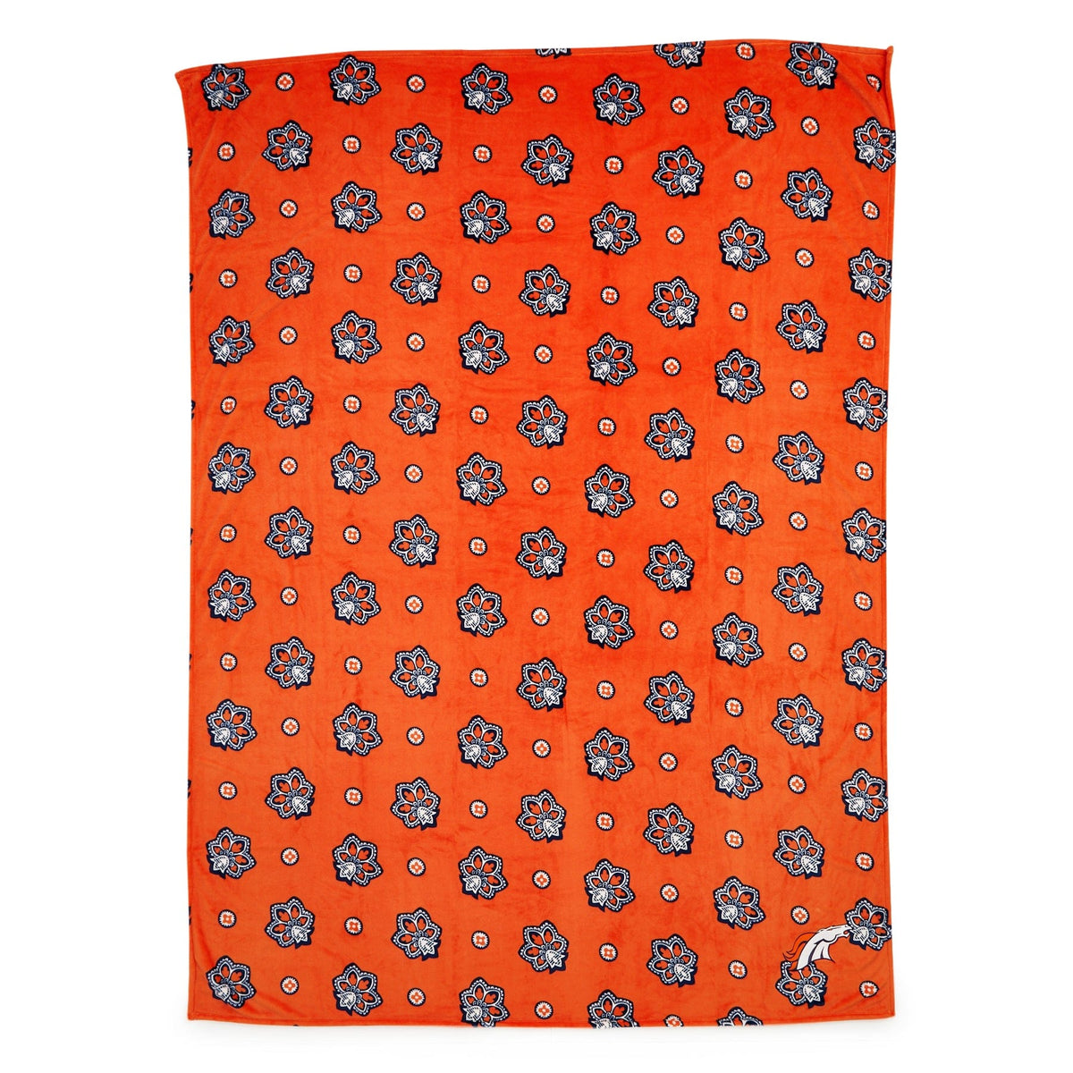 NFL Oversized Throw Blanket in Denver Broncos Bandana