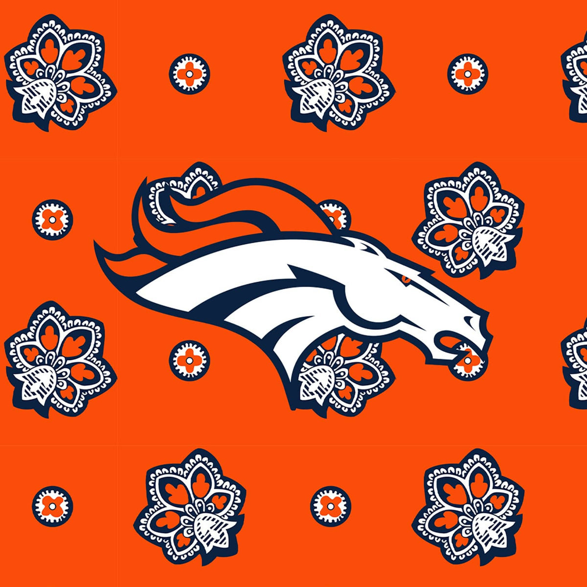 NFL Oversized Throw Blanket in Denver Broncos Bandana