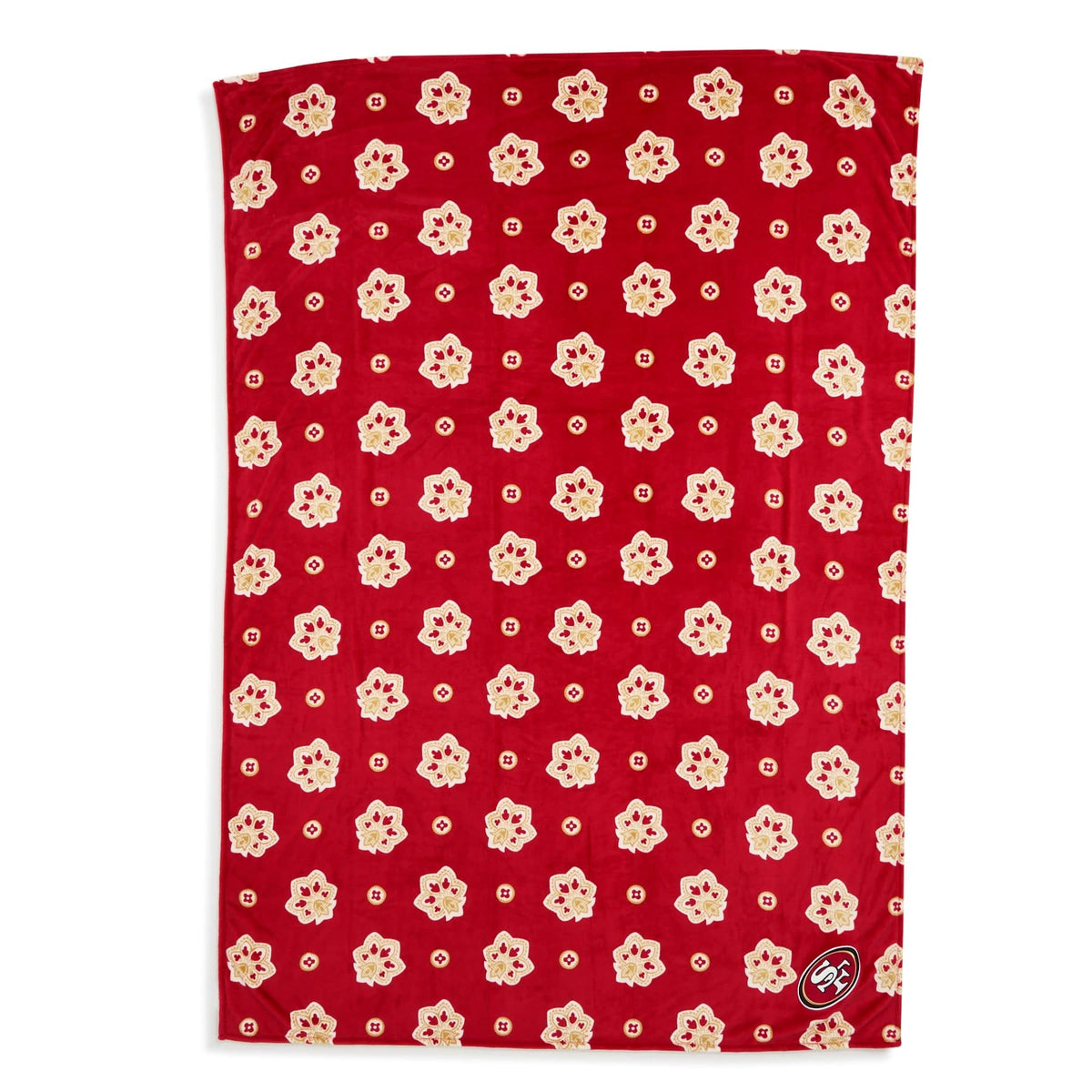 NFL Oversized Throw Blanket in San Francisco 49ers Bandana