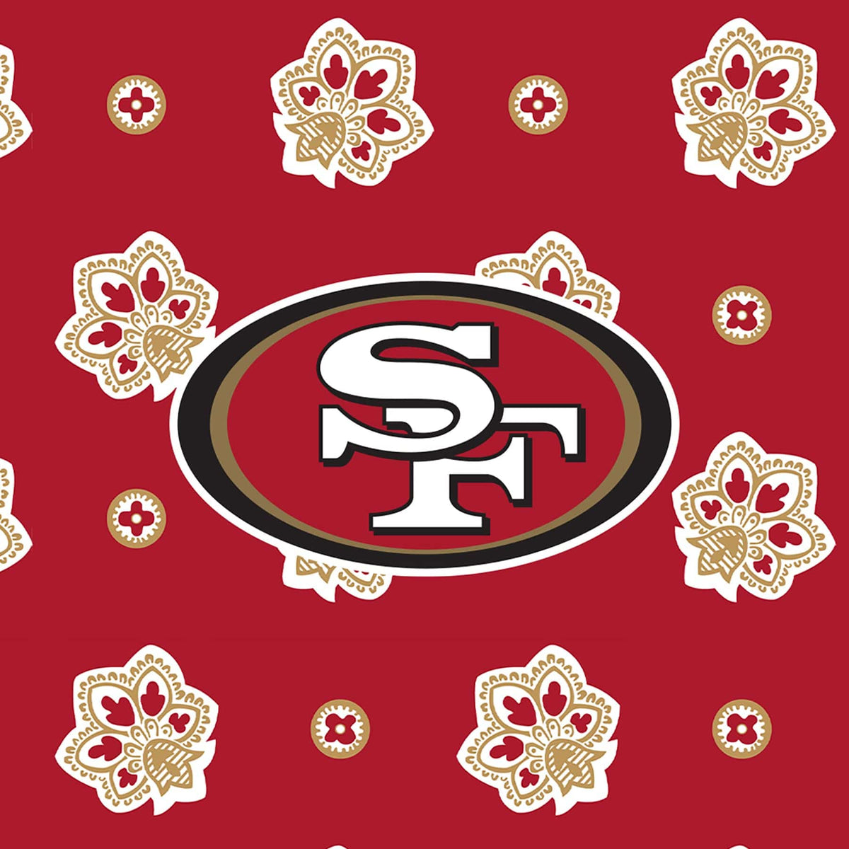 NFL Oversized Throw Blanket in San Francisco 49ers Bandana