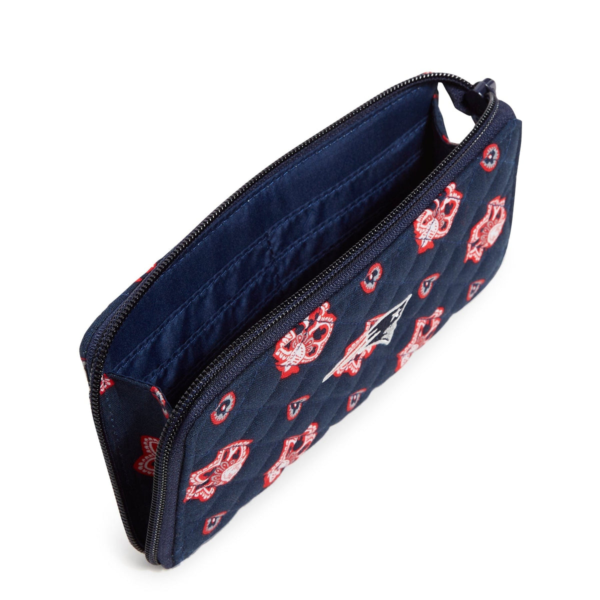 NFL RFID Front Zip Wristlet in New England Patriots Bandana