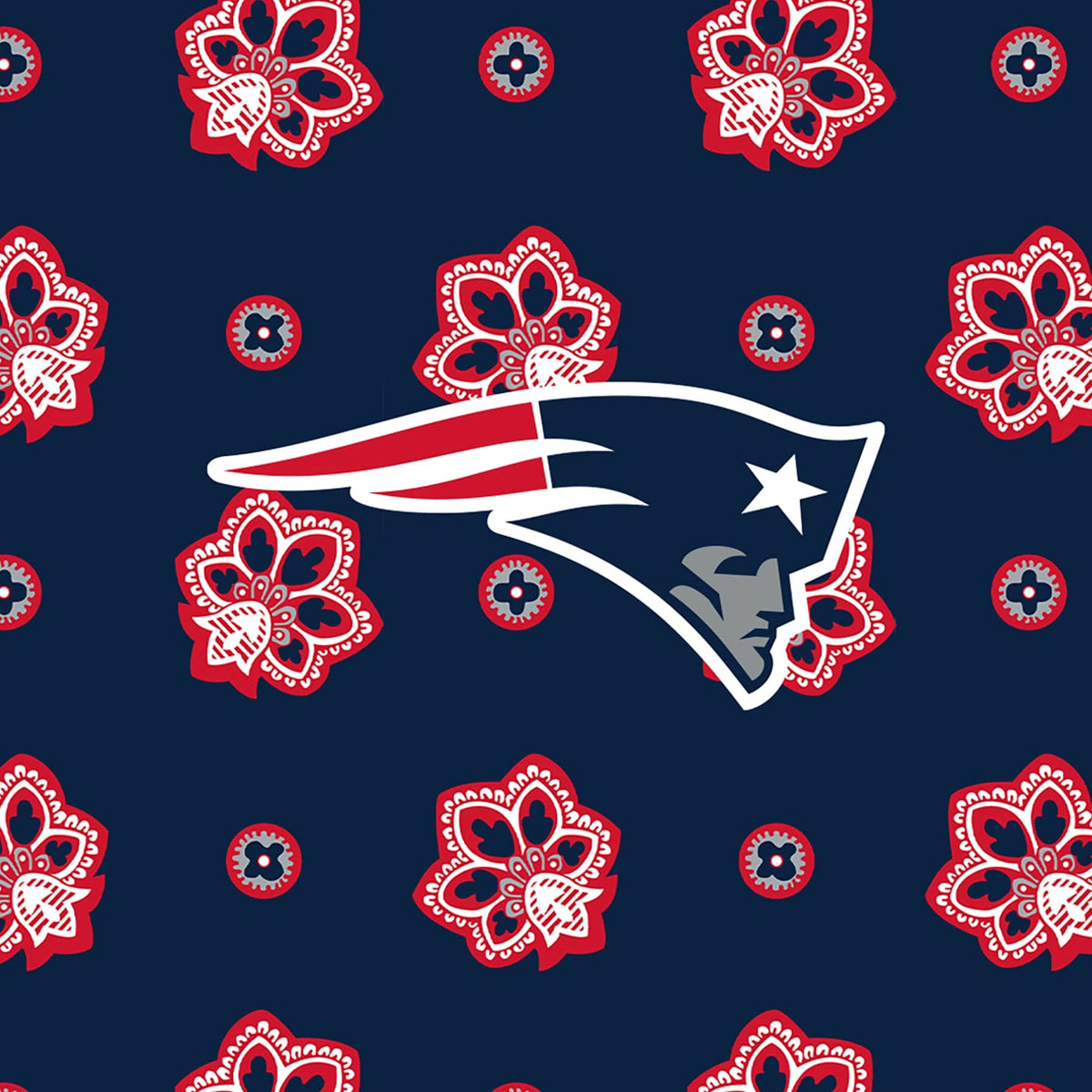 NFL RFID Front Zip Wristlet in New England Patriots Bandana