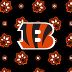 NFL RFID Front Zip Wristlet in Cincinnati Bengals Bandana