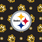 NFL RFID Front Zip Wristlet in Pittsburgh Steelers Bandana
