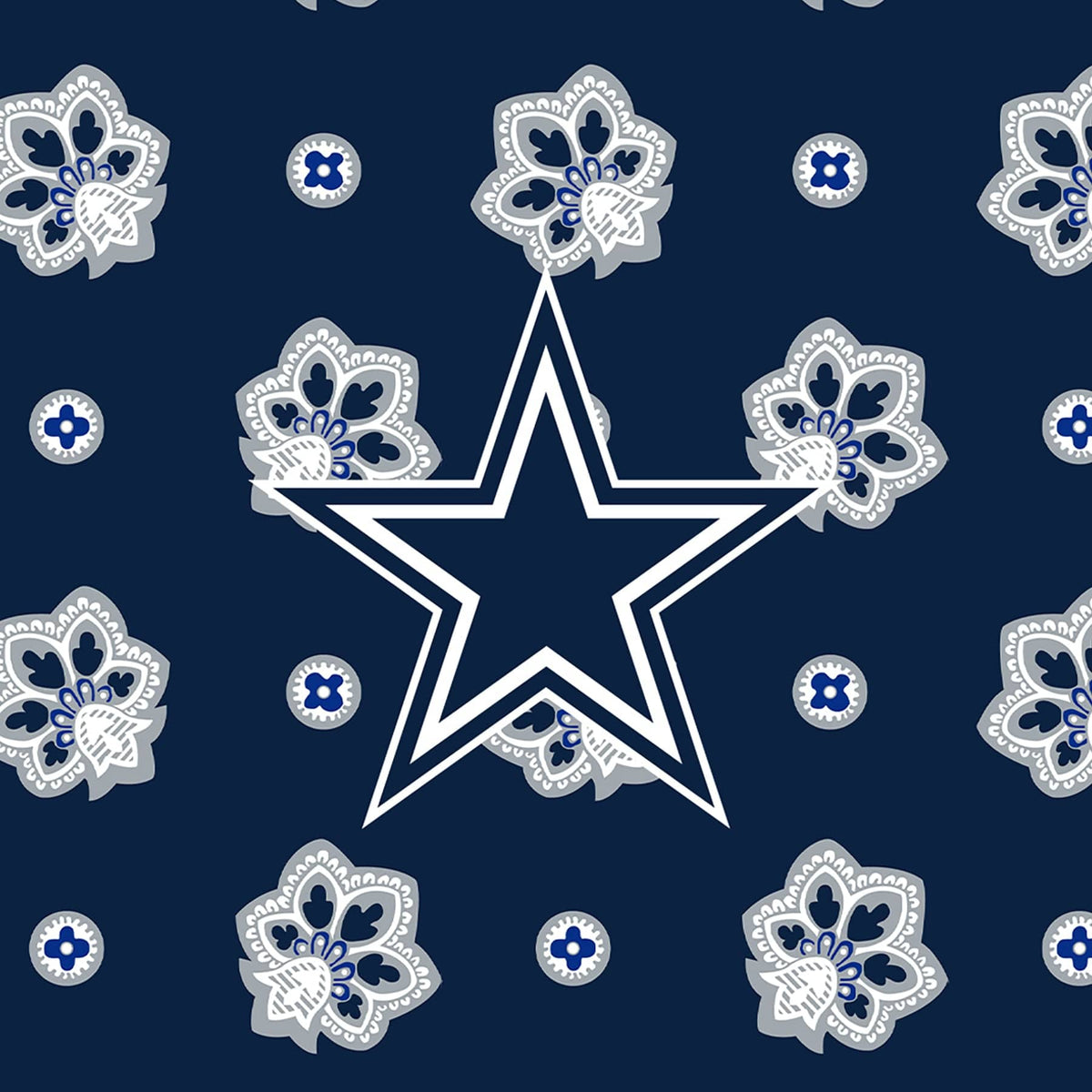 NFL RFID Front Zip Wristlet in Dallas Cowboys Bandana