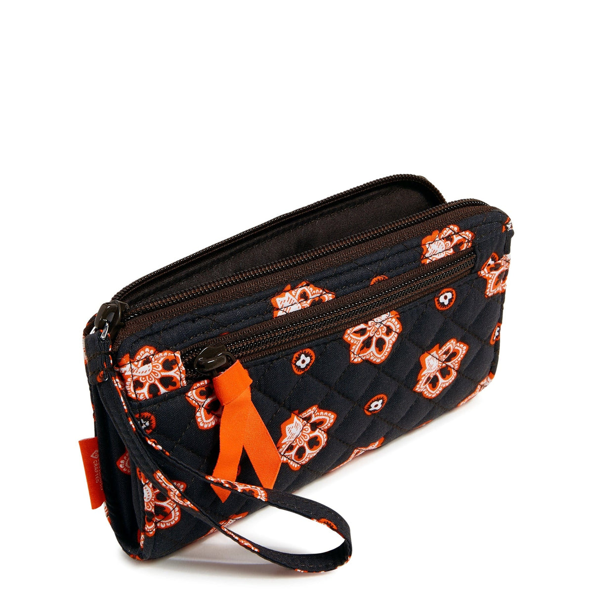NFL RFID Front Zip Wristlet in Cleveland Browns Bandana