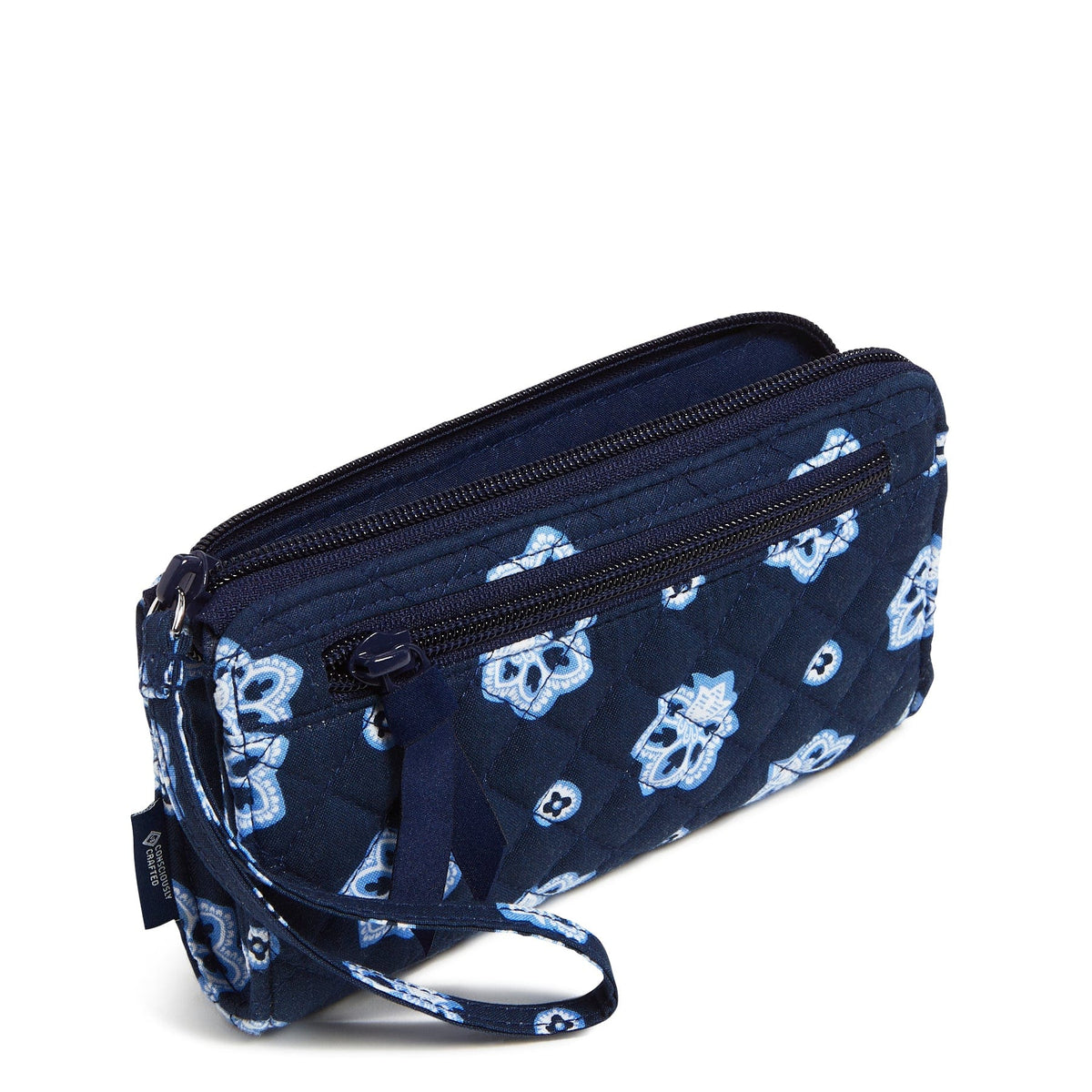 NFL RFID Front Zip Wristlet in Tennessee Titans Bandana