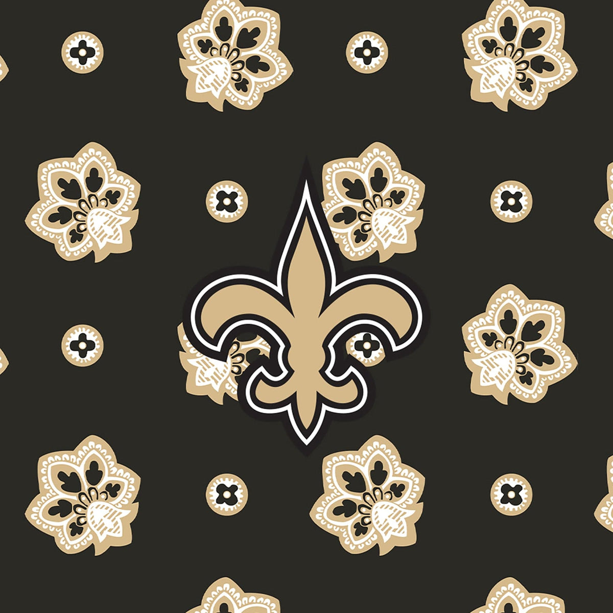 NFL RFID Front Zip Wristlet in New Orleans Saints Bandana