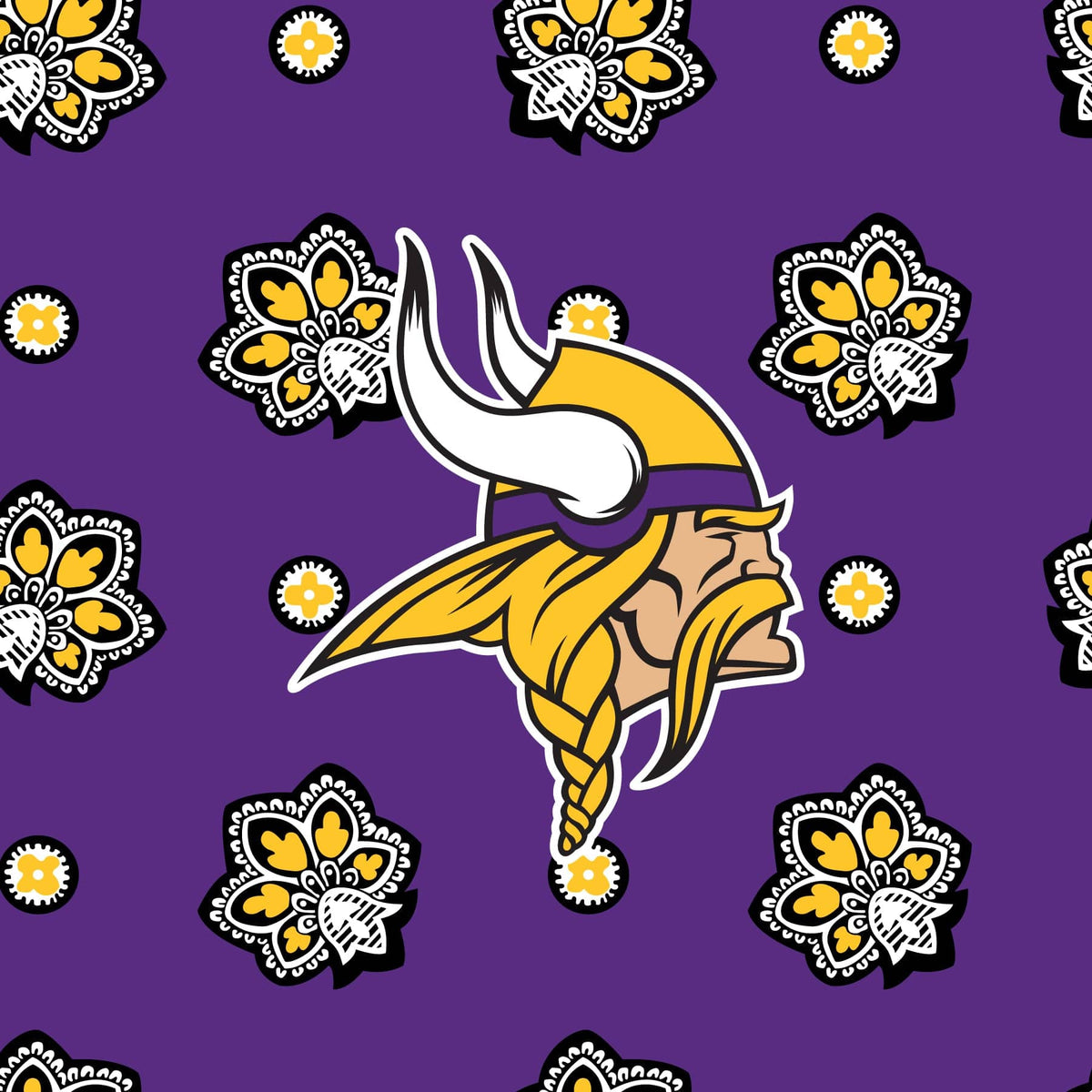 NFL RFID Front Zip Wristlet in Minnesota Vikings Bandana