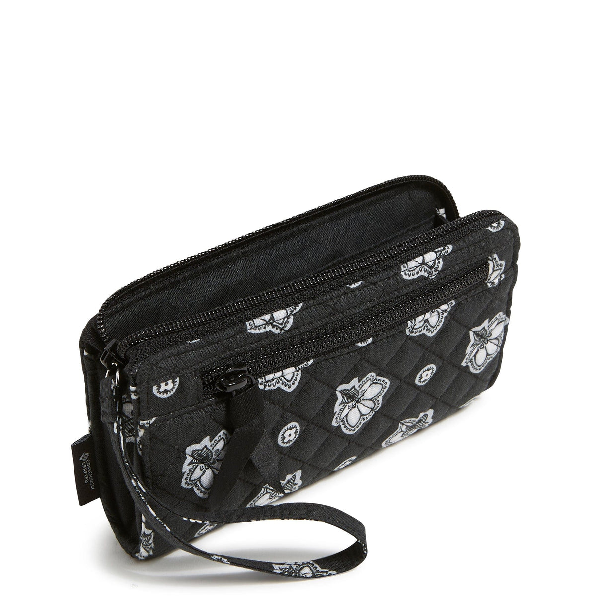 NFL RFID Front Zip Wristlet in Las Vegas Raiders Bandana