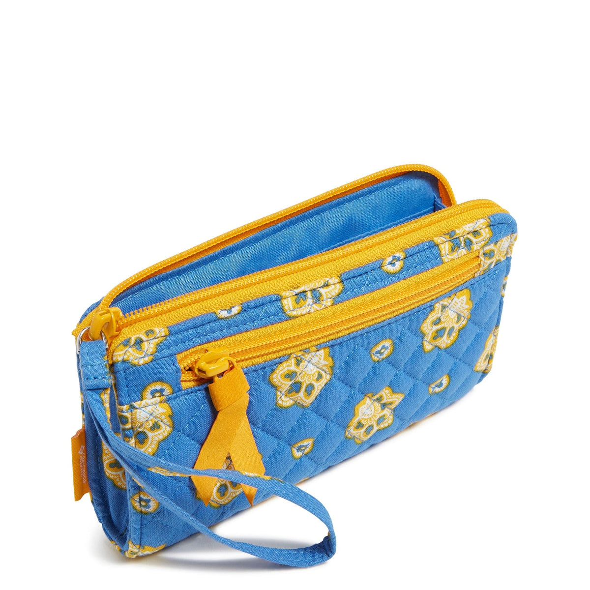 NFL RFID Front Zip Wristlet in Los Angeles Chargers Bandana