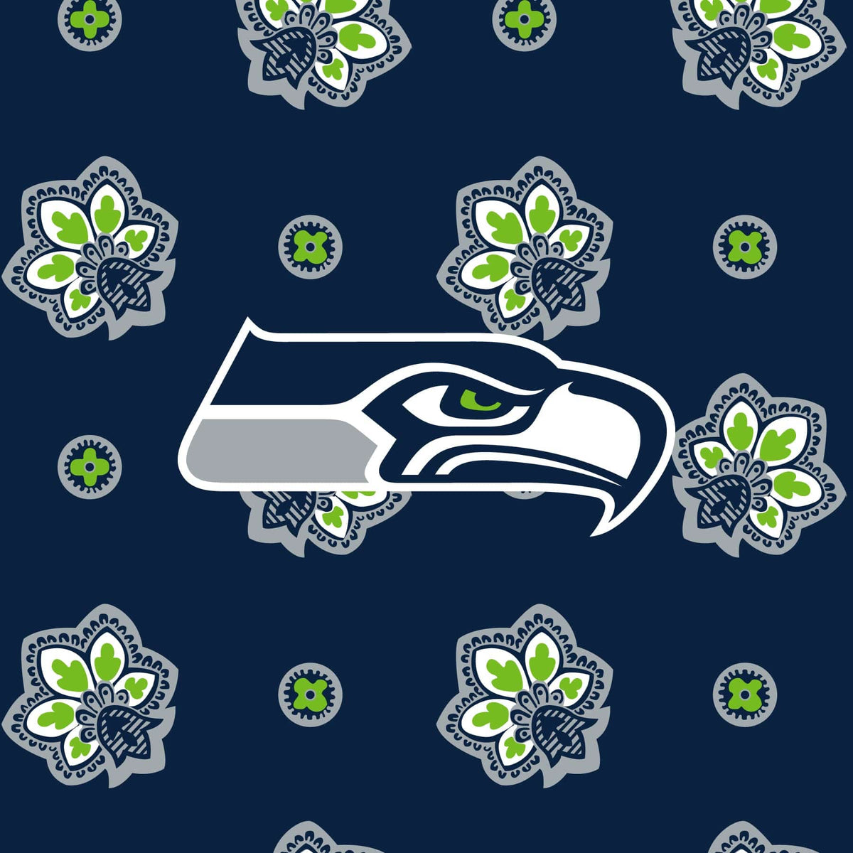 NFL RFID Front Zip Wristlet in Seattle Seahawks Bandana