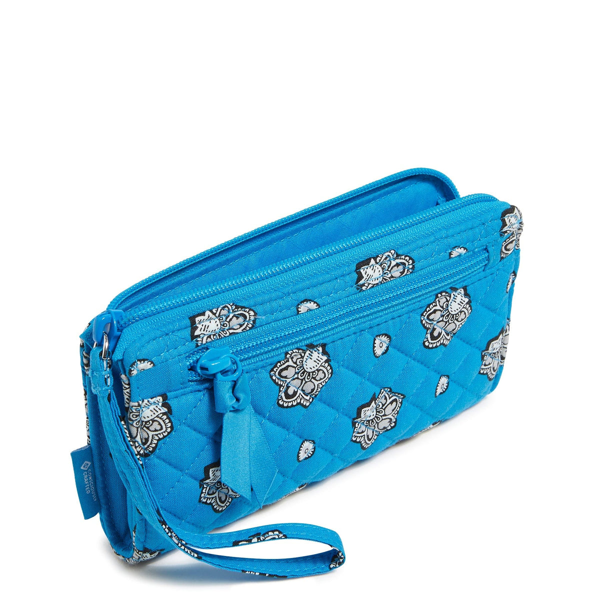 NFL RFID Front Zip Wristlet in Carolina Panthers Bandana