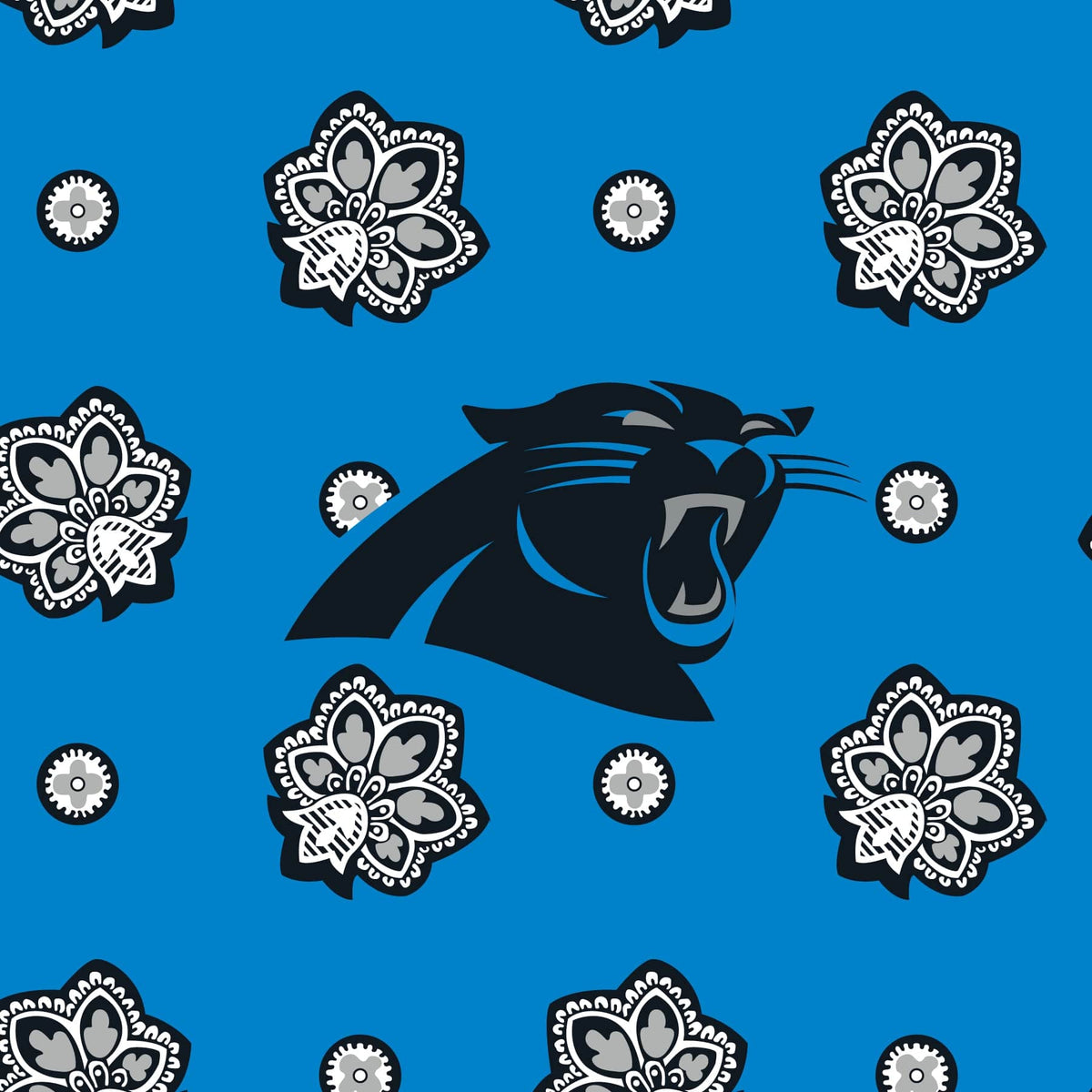 NFL RFID Front Zip Wristlet in Carolina Panthers Bandana