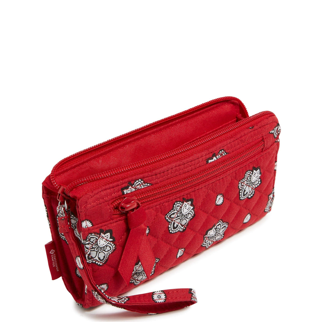 NFL RFID Front Zip Wristlet in Atlanta Falcons Bandana