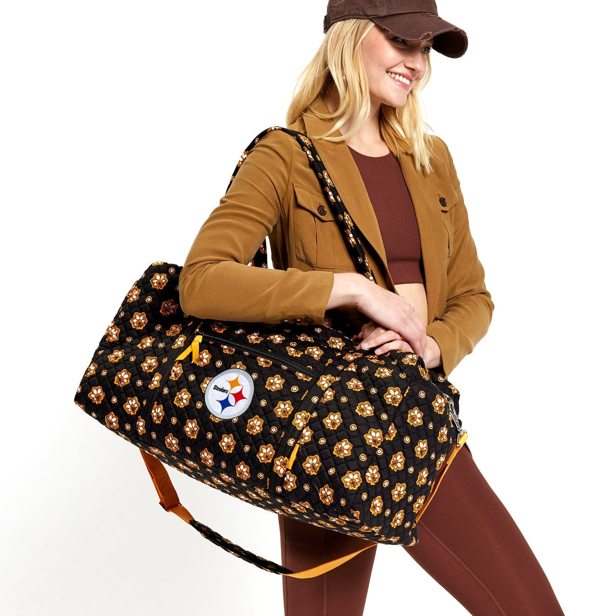 NFL Large Travel Duffel Bag in Pittsburgh Steelers Bandana