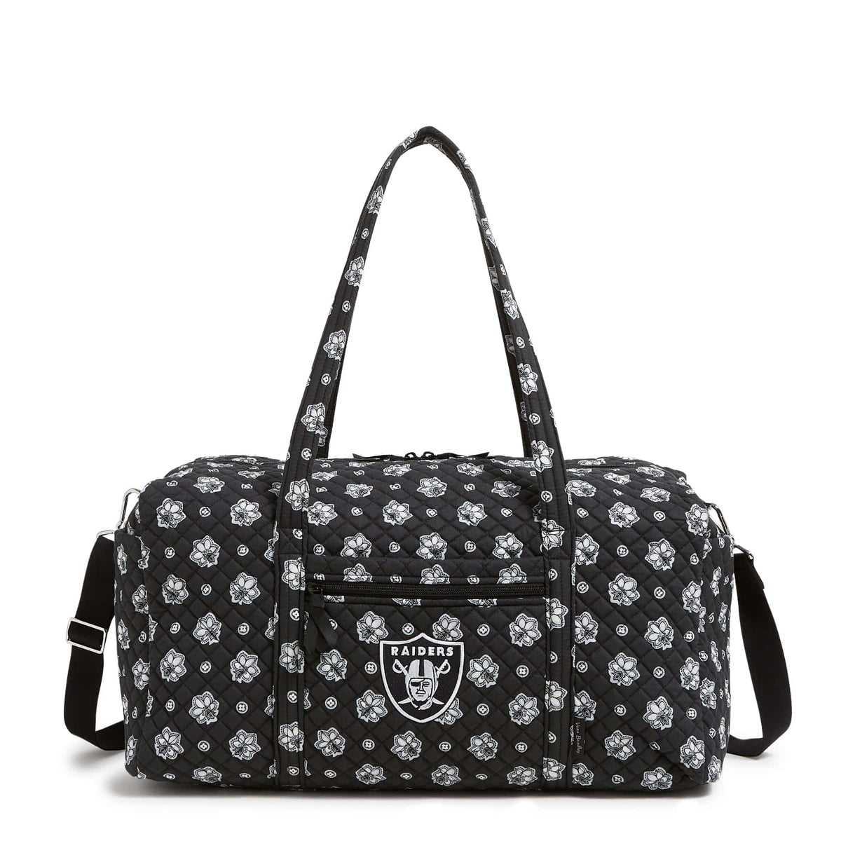 NFL Large Travel Duffel Bag-Las Vegas Raiders Bandana-Image 1-Vera Bradley