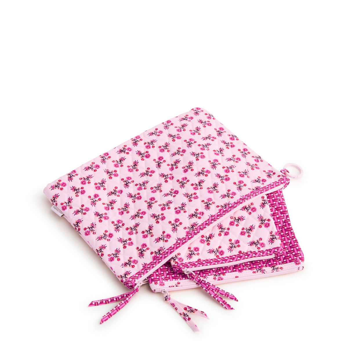 3 Pouch Organizer Set in Melissa Ditsy Pink