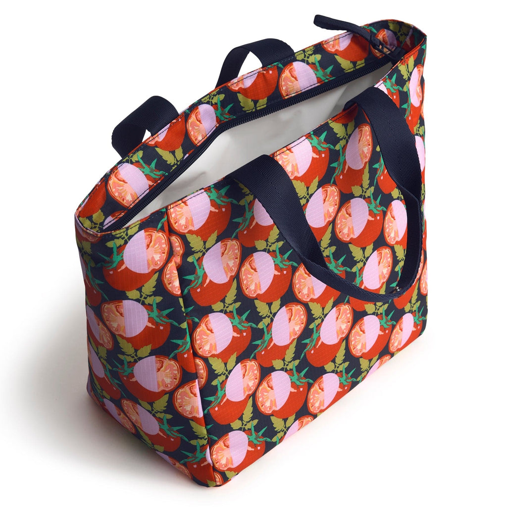 Insulated Lunch Tote Bag in Sliced Tomatoes