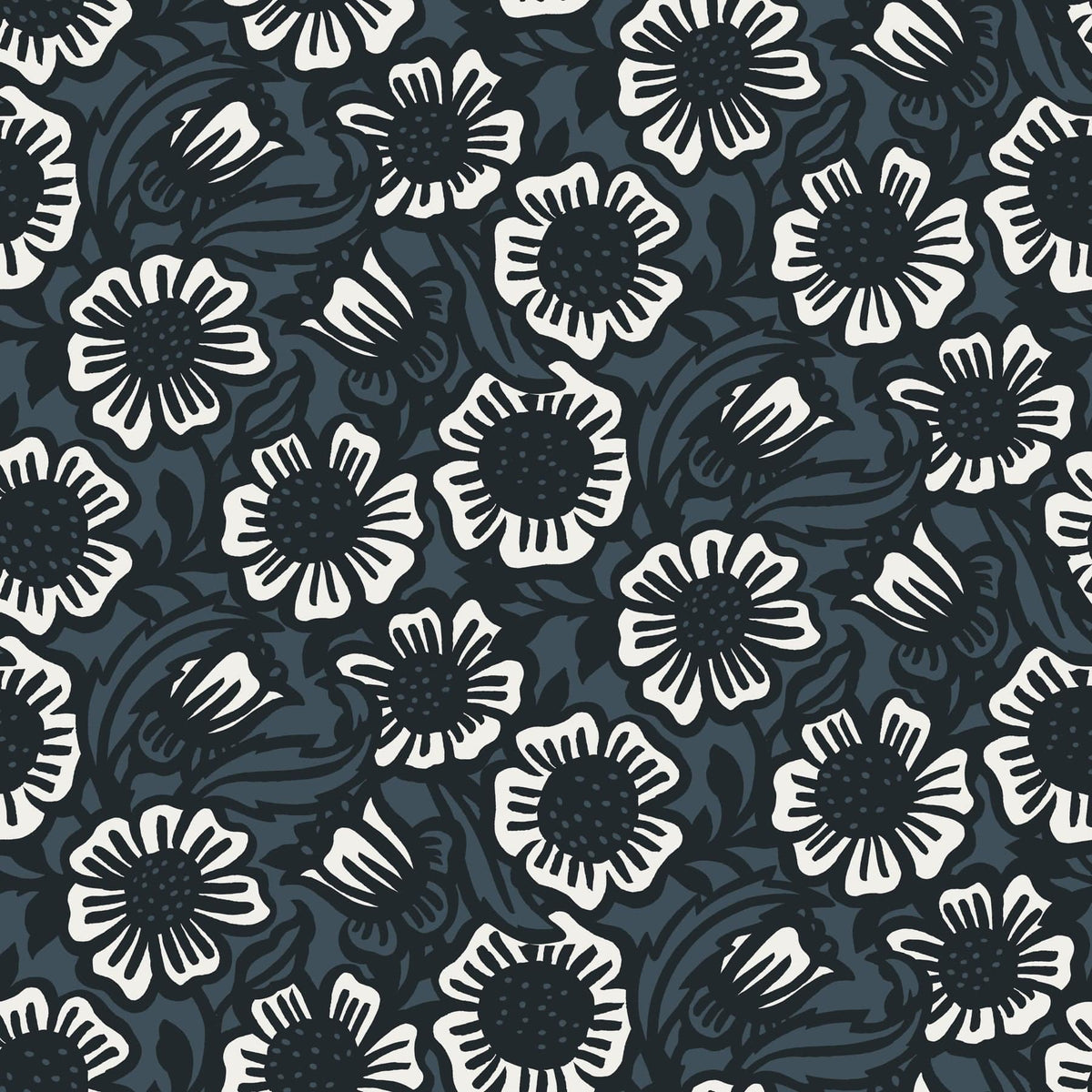 Adair Rolling Duffel Bag in Canopy Floral Dark Slate