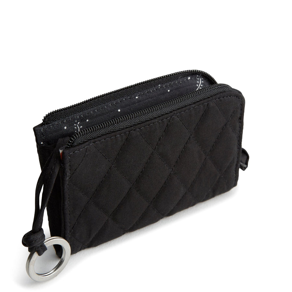 Premium Cotton Zip Card Pouch in Moonless Night