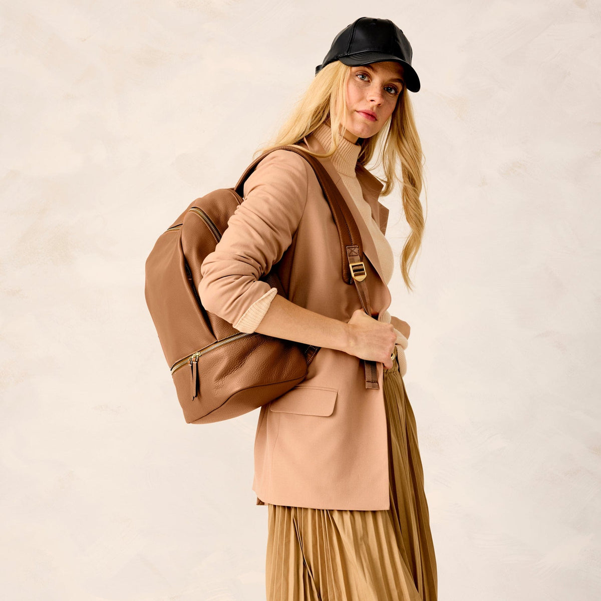 Leather Chancery Backpack in Roasted Pecan