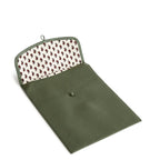 Leather Large Envelope Tech Sleeve in Bronze Green