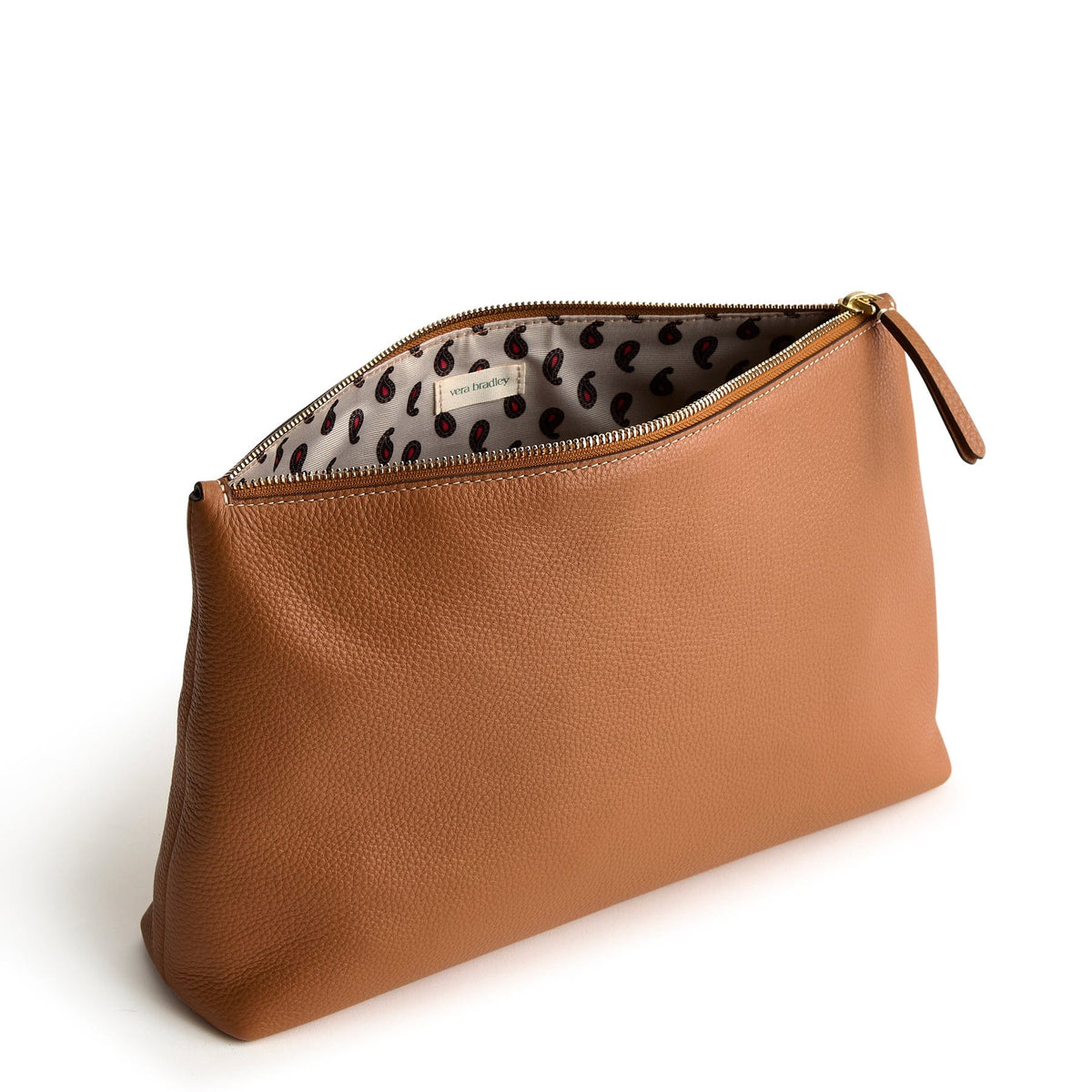 Leather Large Pouch in Roasted Pecan