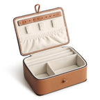 Leather Jewelry Hard Case in Roasted Pecan
