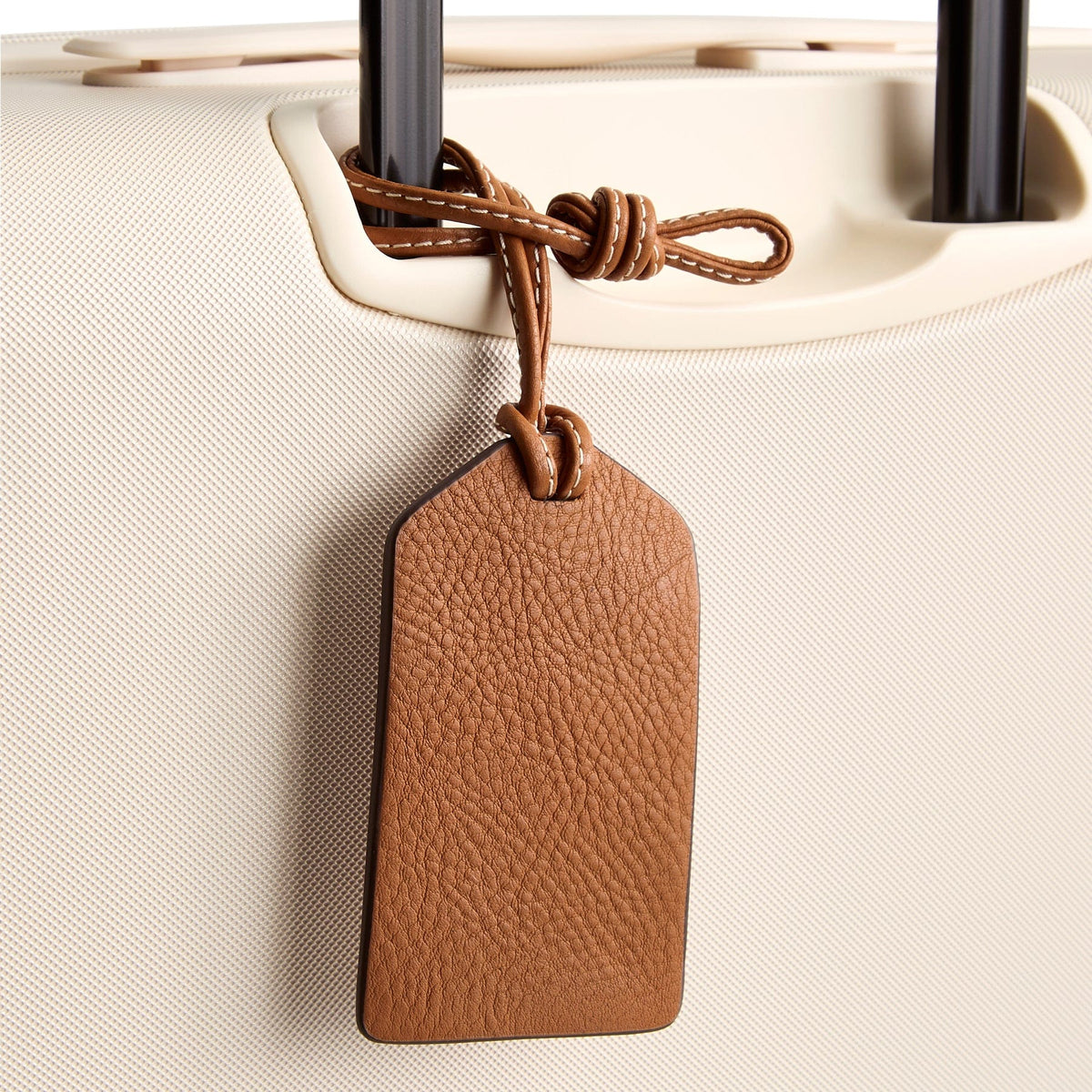 Leather Luggage Tag in Roasted Pecan