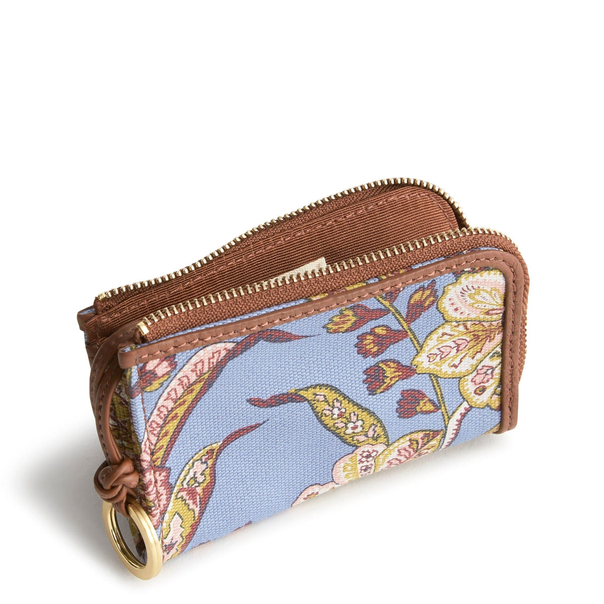 Zip Card Pouch in Begonia Fields