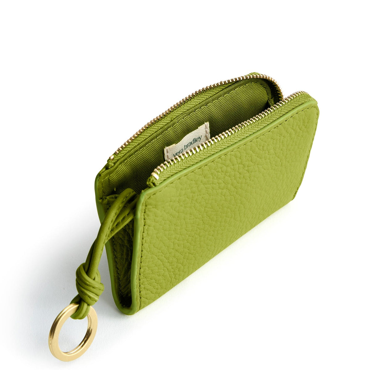 Zip Card Pouch Wallet in Spinach Green