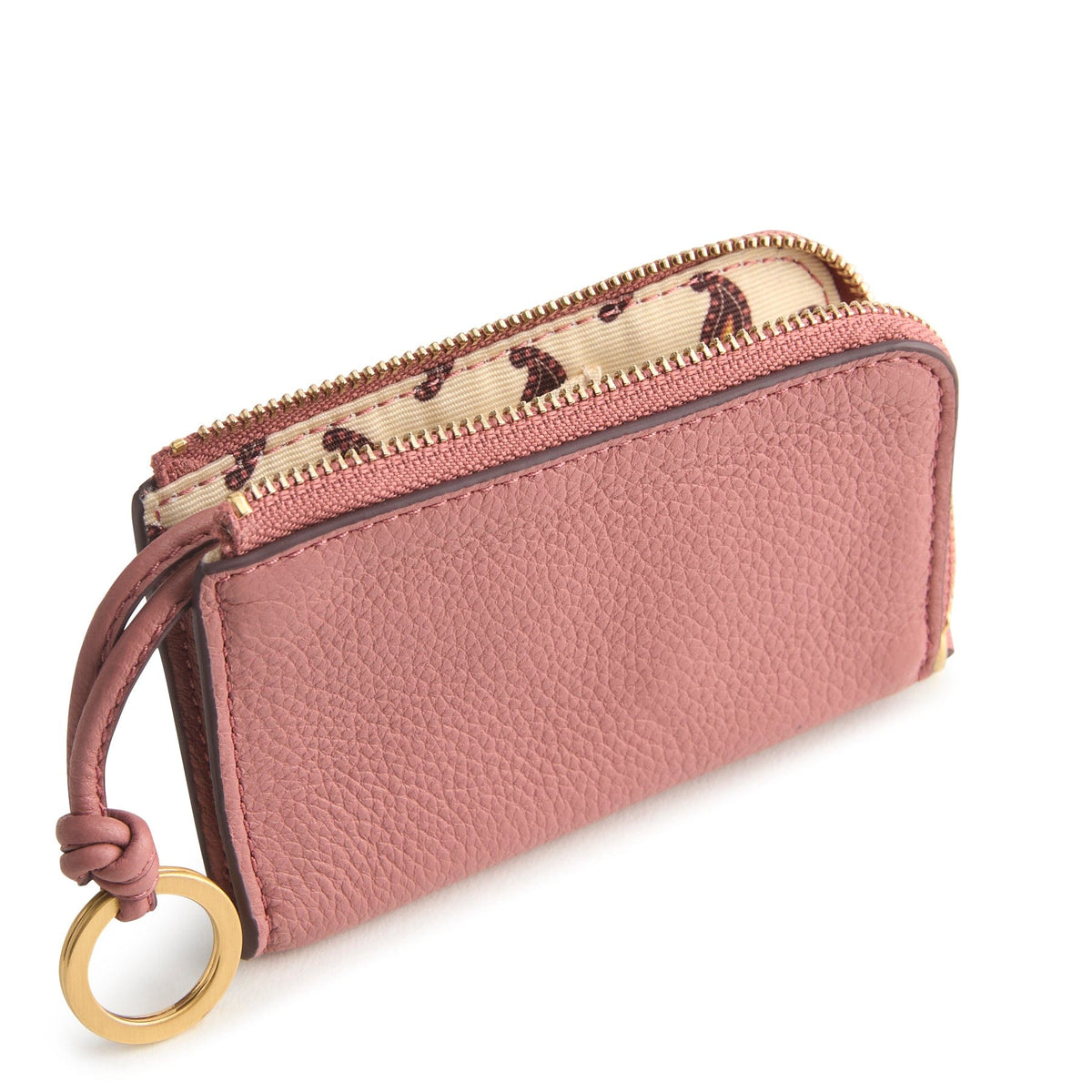 Zip Card Pouch in Withered Rose