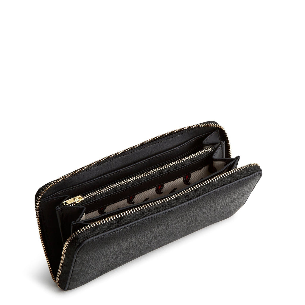 Leather Continental Wallet in Moonless Night