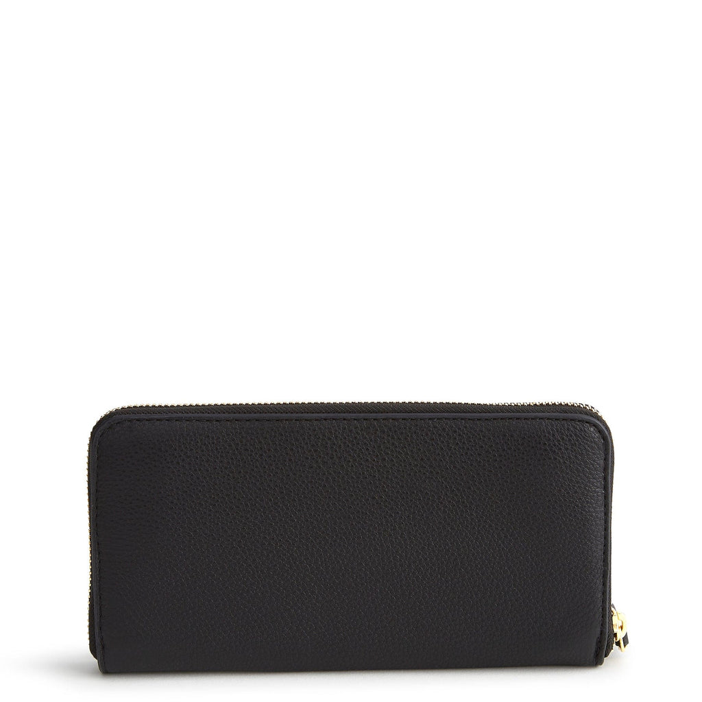 Leather Continental Wallet in Moonless Night