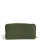 Leather Continental Wallet in Bronze Green