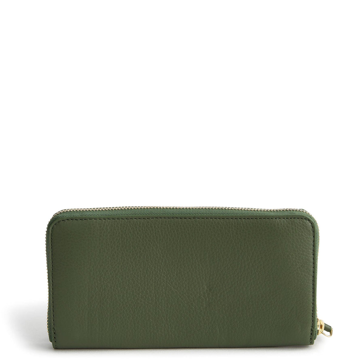 Leather Continental Wallet in Bronze Green