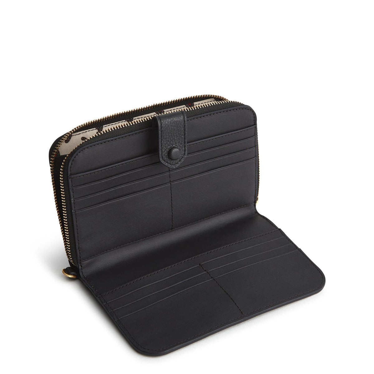 Leather Large Tab Wallet in Moonless Night