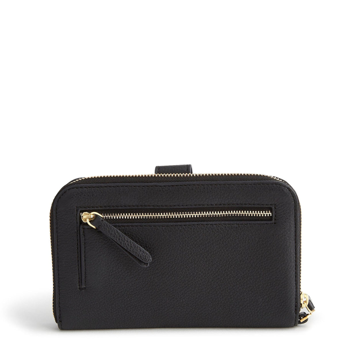 Leather Large Tab Wallet in Moonless Night