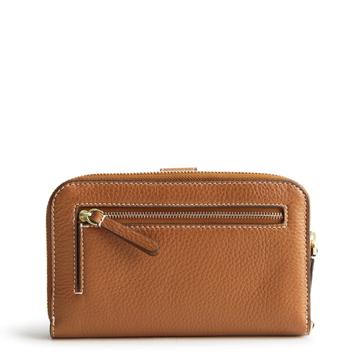 Leather Large Tab Wallet in Roasted Pecan