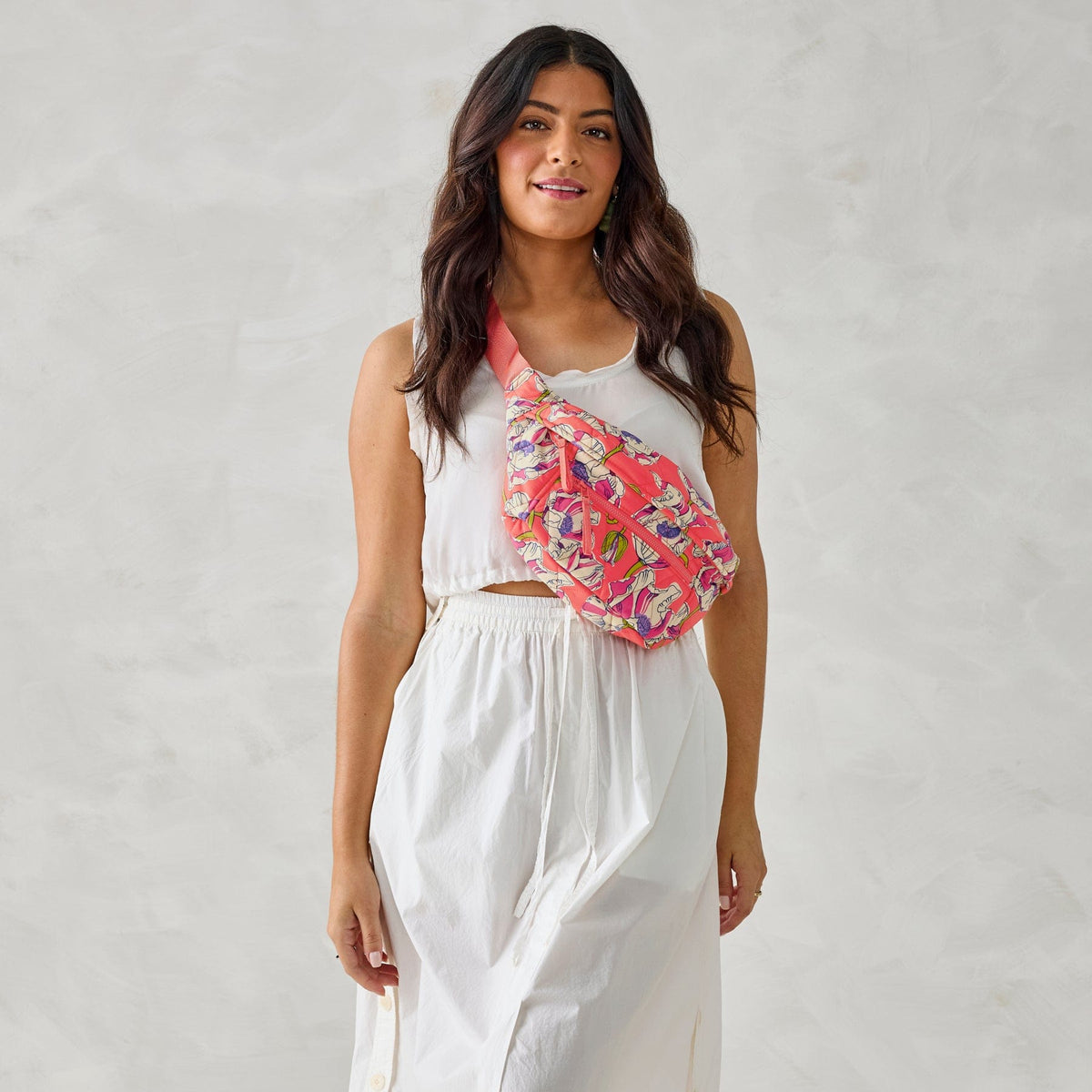 Portnoy Belt Bag Fanny Pack in Swirling Poppies