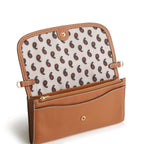 Leather Wildwood Wallet Crossbody in Roasted Pecan