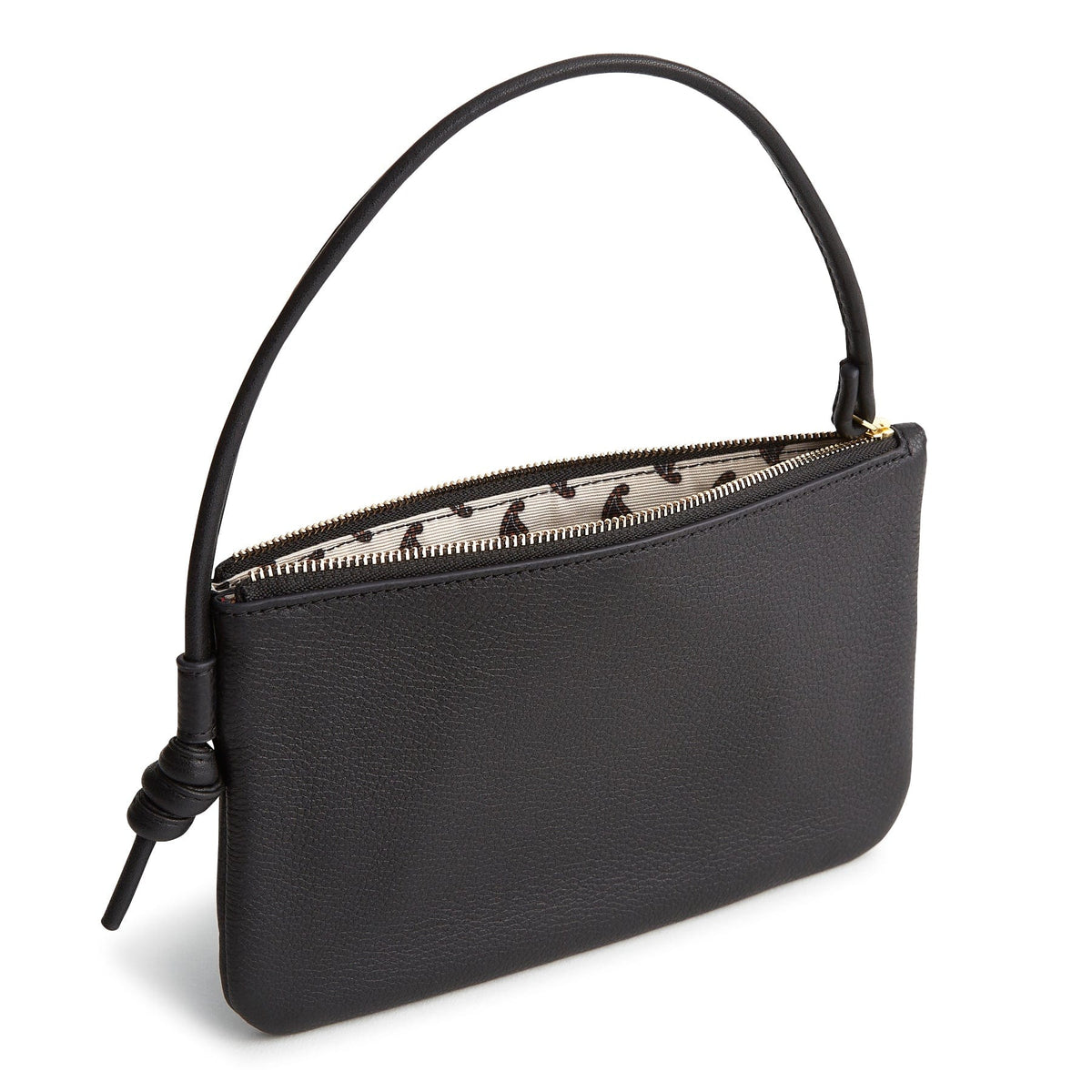 Leather Knotted Wristlet in Moonless Night