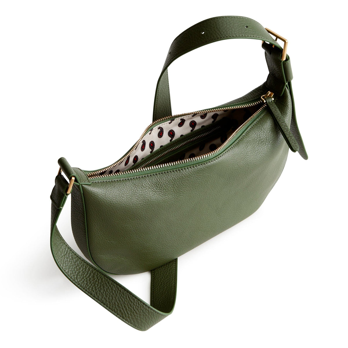 Leather Springbrook Sling Crossbody in Bronze Green