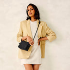 Leather Blake Crossbody Bag in Moonless Night
