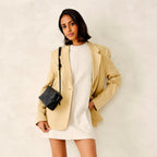Leather Blake Crossbody Bag in Moonless Night