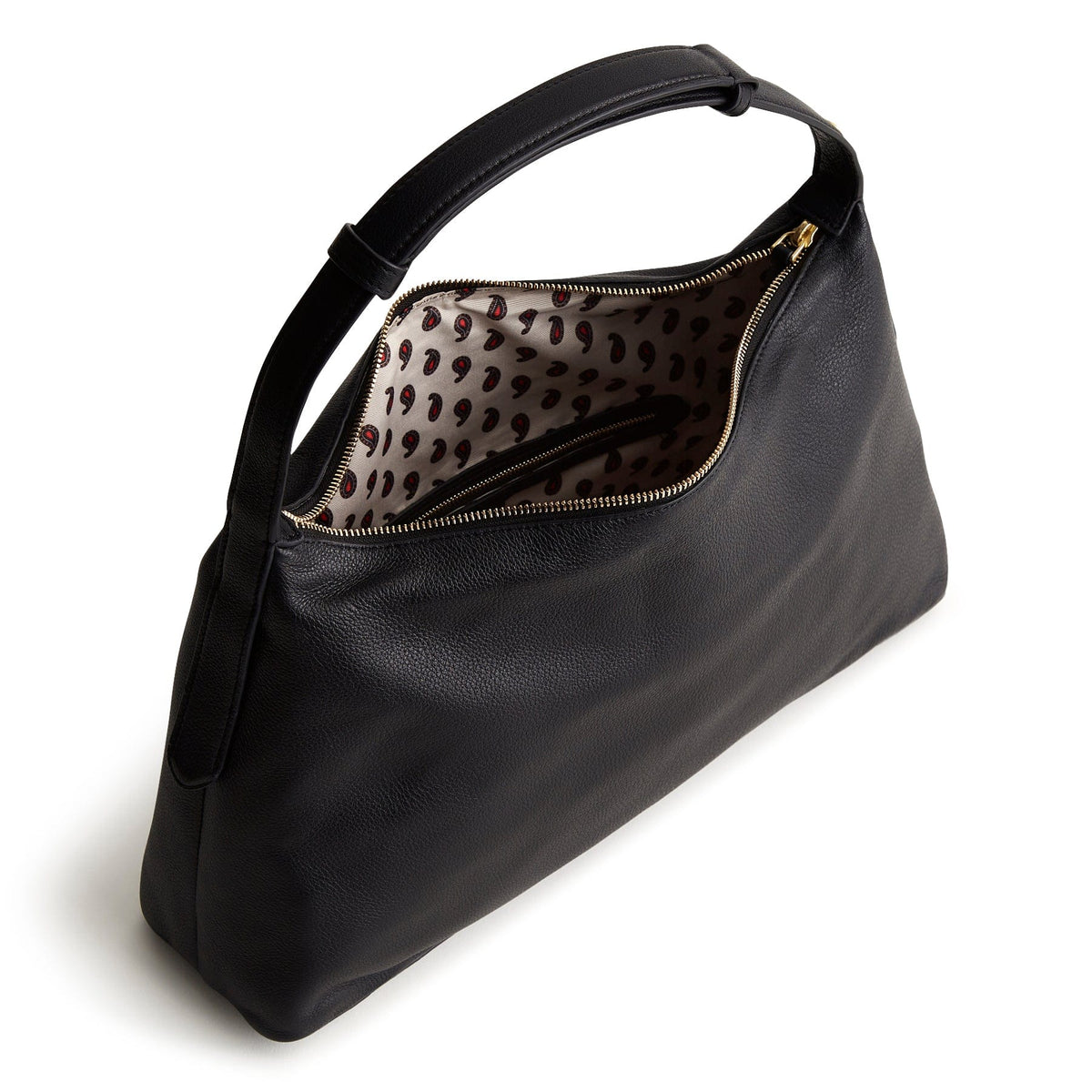 Leather Marcelle Shoulder Bag in Moonless Night