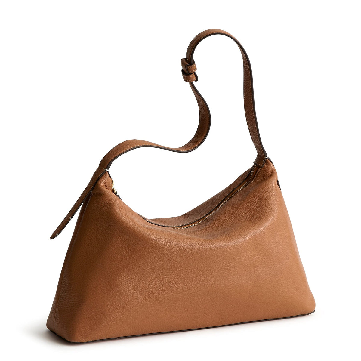 Leather Marcelle Shoulder Bag in Roasted Pecan